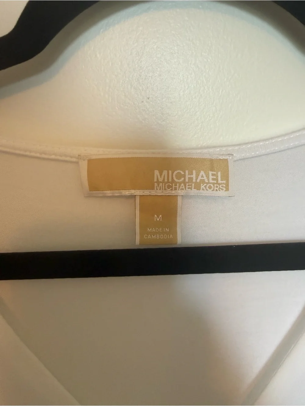 Michael Kors White V-Neck Layered Sleeveless Tank